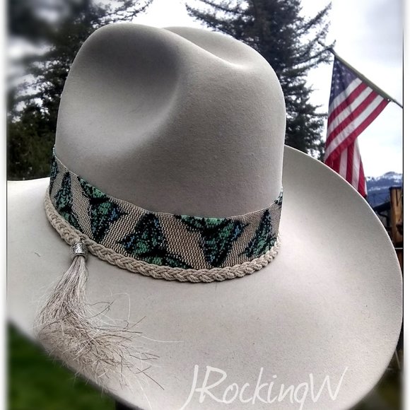JRW Custom Cowboy Infinity Hat Band Butterflies main image 9